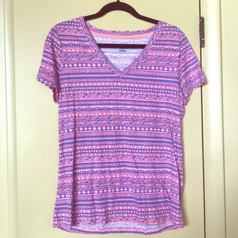 Mossimo Co Neon Pink and Blue Aztec print shirt!